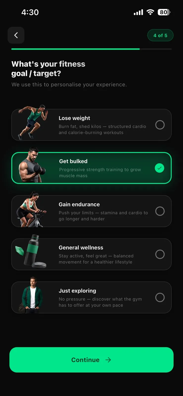 GymViz Member App Dashboard GymViz Member App — Dashboard Screen